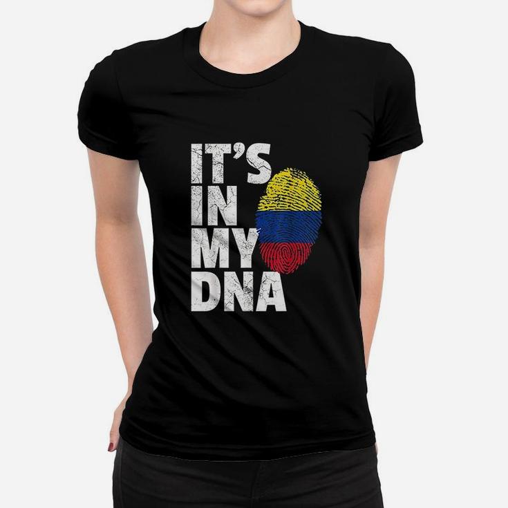 It Is In My Dna Colombian Colombia Flag National Pride Ladies Tee