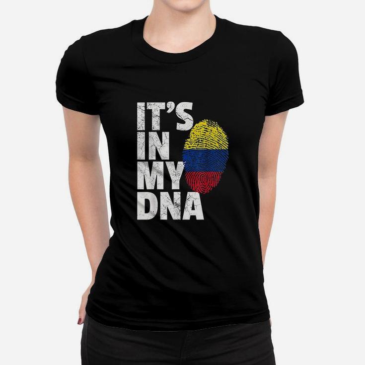 It Is In My Dna Colombian Colombia Flag National Pride Roots Women T-shirt
