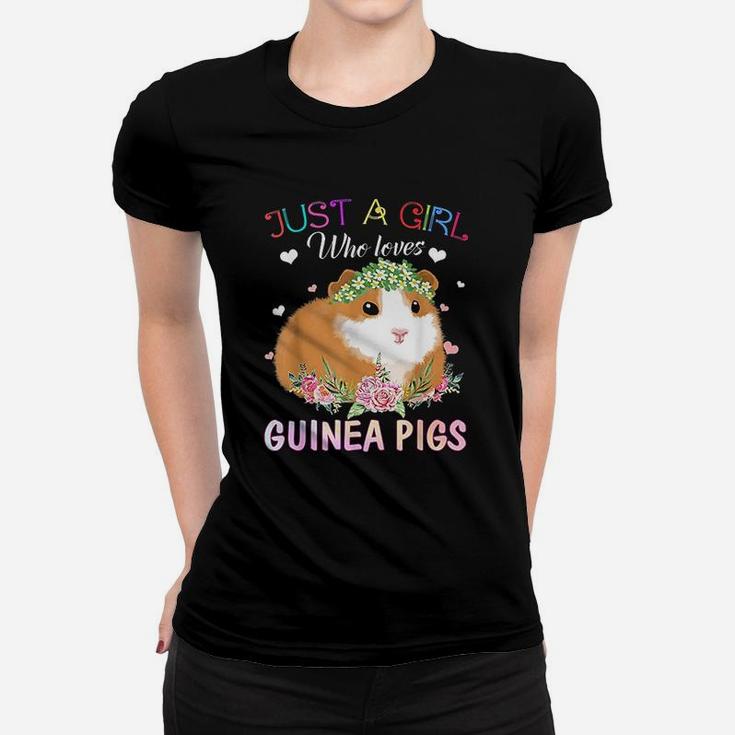 Just A Girl Who Loves Guinea Pigs Animal Lover Gift Ladies Tee