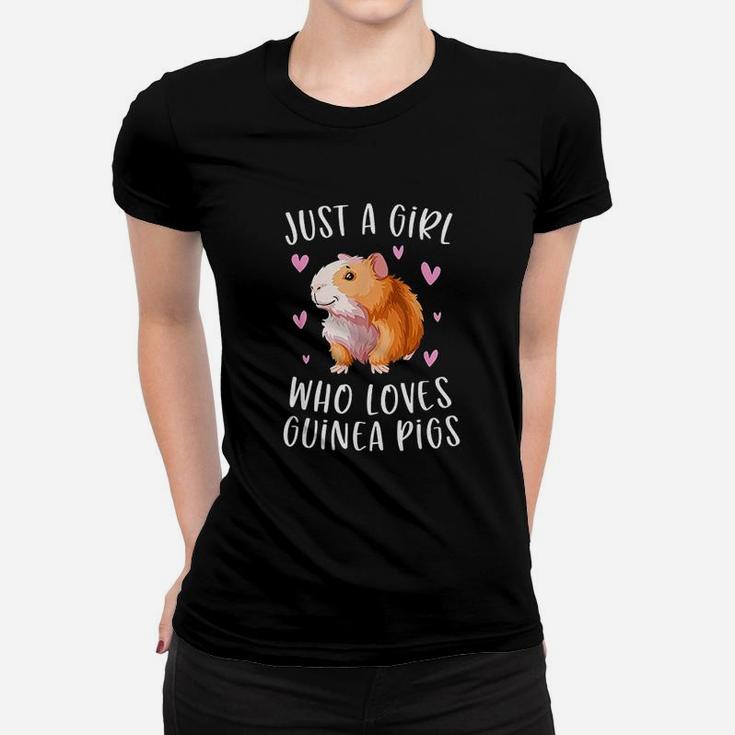 Just A Girl Who Loves Guinea Pigs Funny Cavy Gifts Ladies Tee