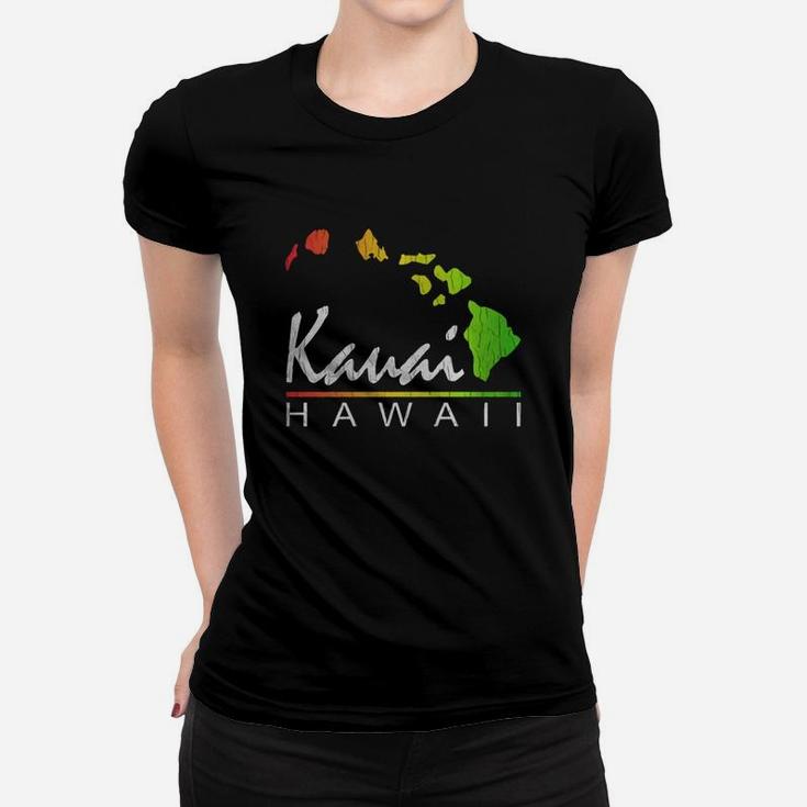 Kauai Hawaii distressed Vintage Look Women T-shirt
