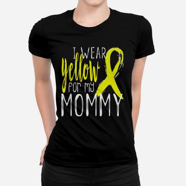 Kids I Wear Yellow Ribbon For My Mommy Kids Youth Ladies Tee