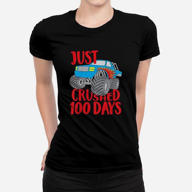 Kids Just Crushed 100 Days Monster Truck 100th Day Of School Ladies Tee