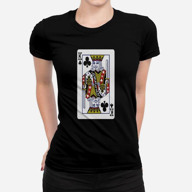 King Of Clubs Playing Card Ladies Tee