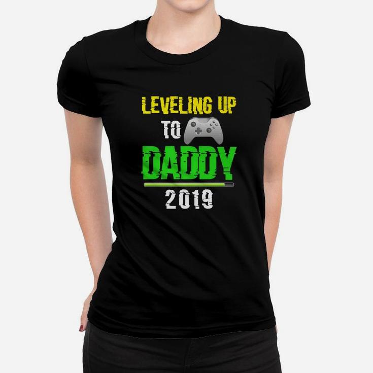 Leveling Up To Daddy 2019 Promoted To Dad Video Game Premium Ladies Tee