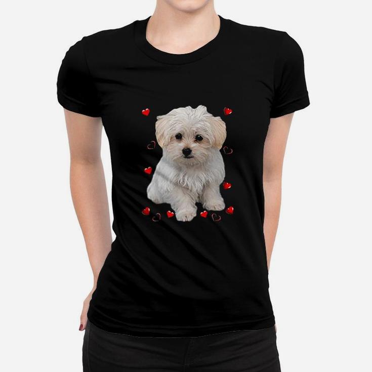 Maltese Dog Lover Dogs Puppies Owners Ladies Tee