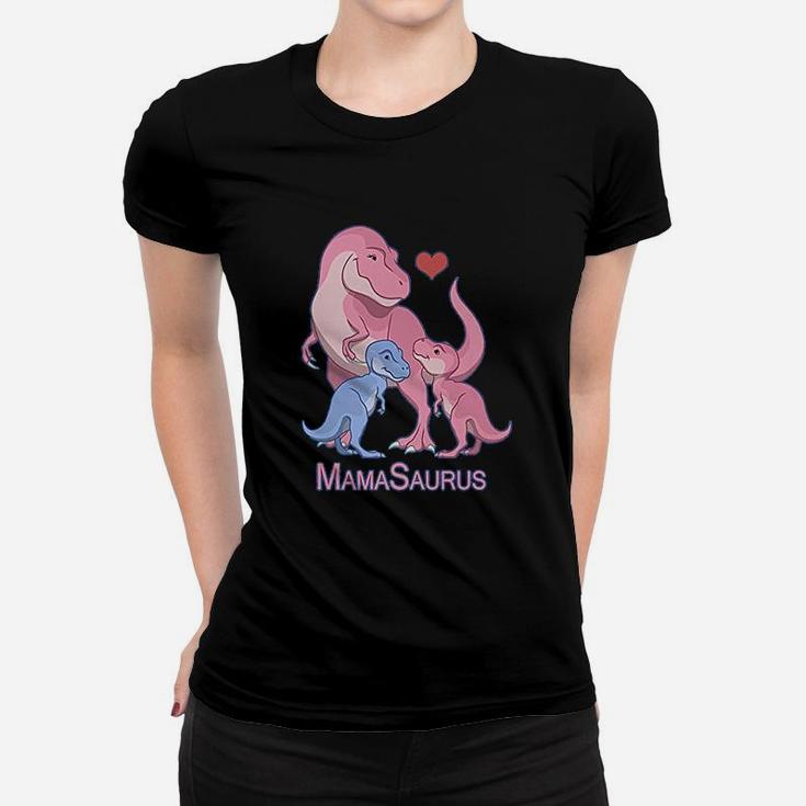 Mamasaurus Trex Mommy Twin Boy Girl Dinosaurs Ladies Tee