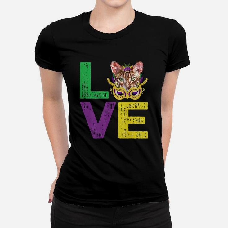 Mardi Gras Fat Tuesday Costume Love Toyger Funny Gift For Cat Lovers Ladies Tee