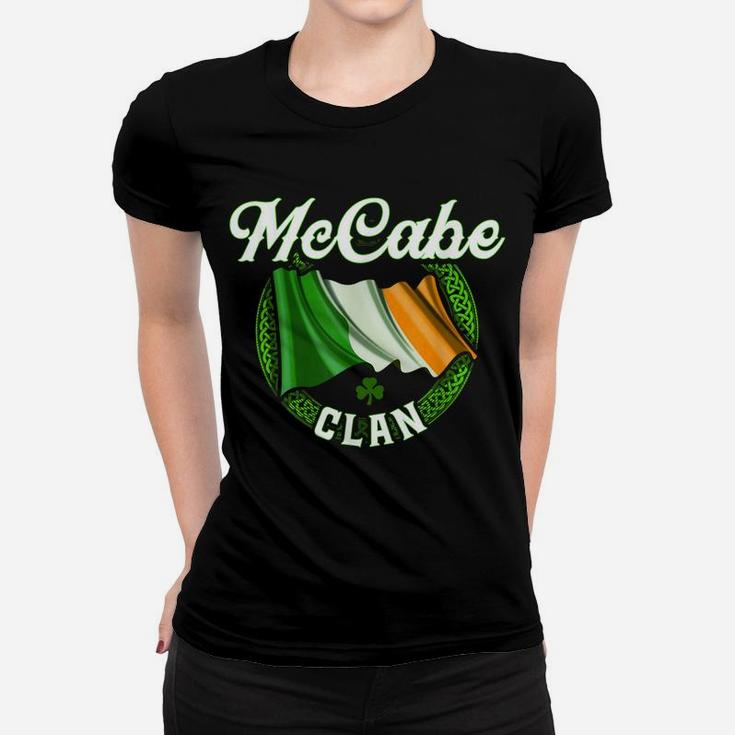 Mccabe Surname Irish Last Name Ireland Flag T-shirt Women T-shirt