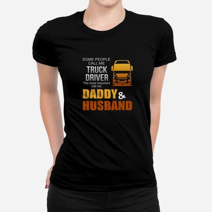 Mens Daddy Husband Trucker Truck Driver Shirt Men Women Gift Ladies Tee