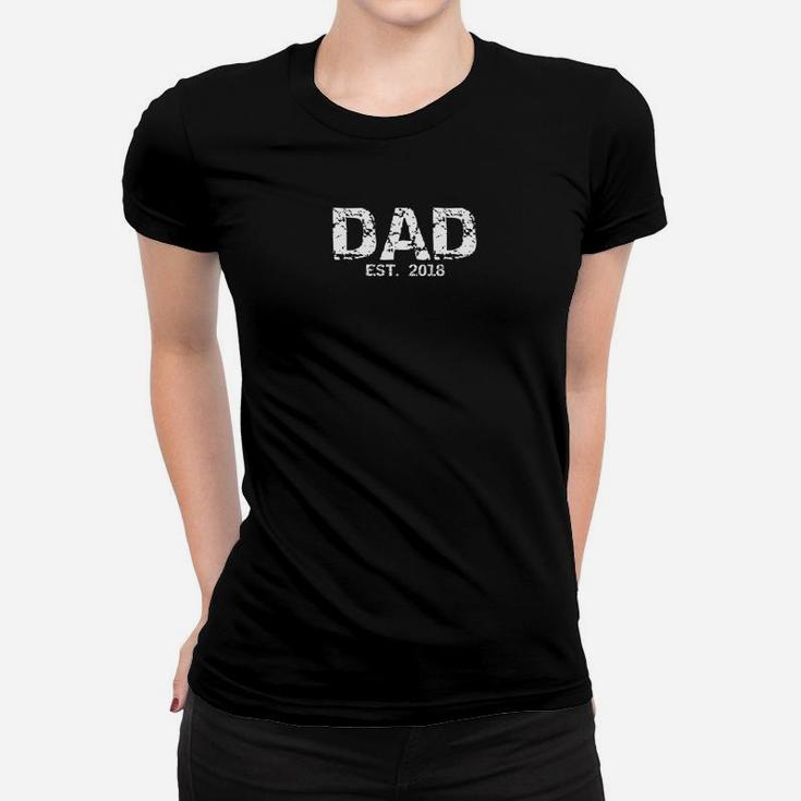 Mens First Fathers Day Gift For Dads Vintage Dad Est 2018 Premium Ladies Tee