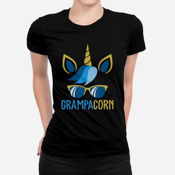 Mens Grampacorn Family Grampa Father's Day Unicorn T-shirt Ladies Tee