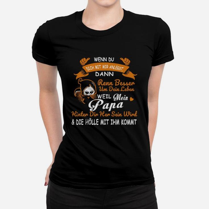 Motorrad Frauen Tshirt mit Schädel-Design für Papa, Biker Tee