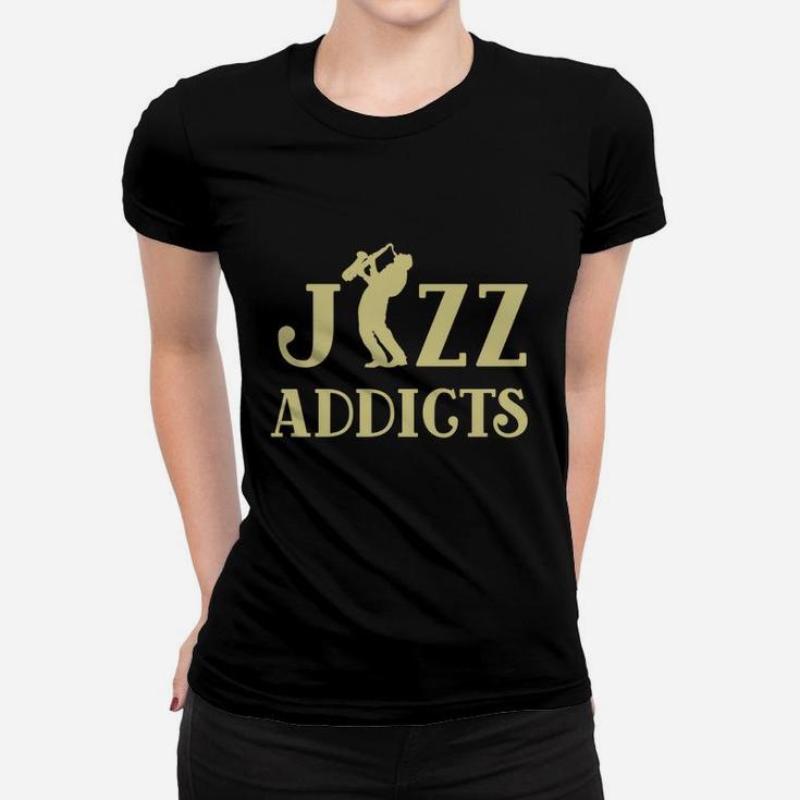 Music Lover- Saxophone Jazz Addicts Tee Shirt Ladies Tee