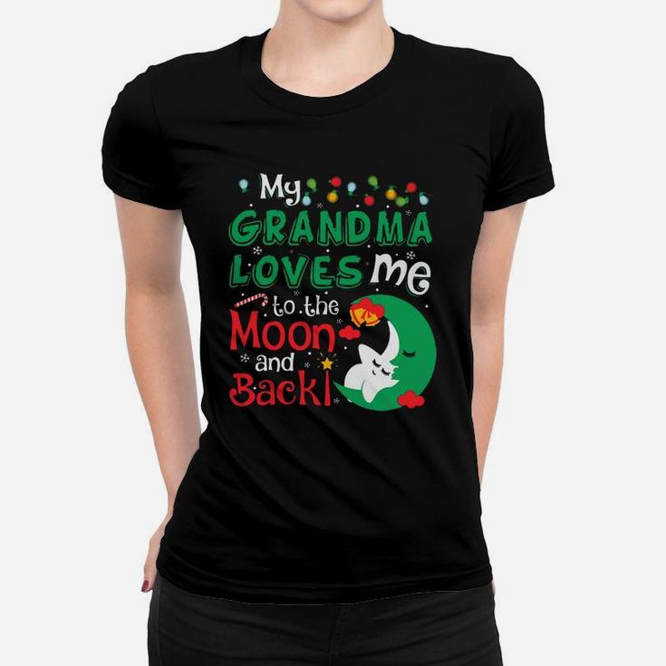 My Grandma Loves Me To The Moon And Back Ladies Tee