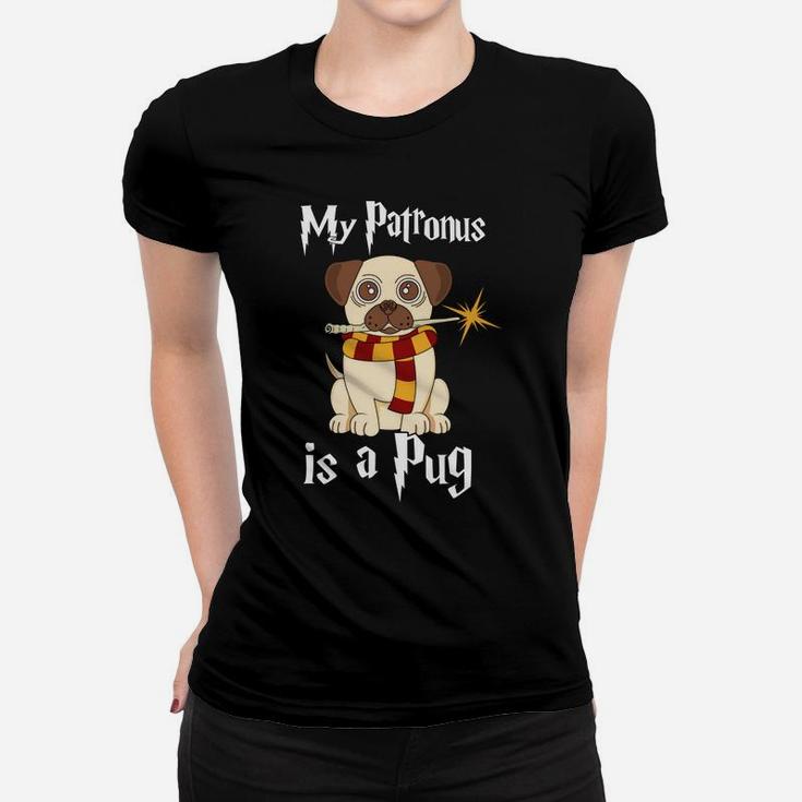 My Patronus Is A Pug Funny Dog Gifts Wizard Ladies Tee