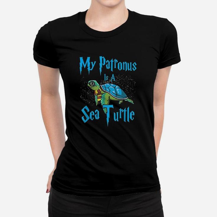 My Patronus Is A Sea Turtle Funny Wizard Magic Lover Gifts Women T-shirt