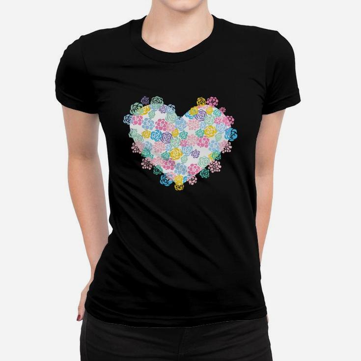 Neon Shirts - Flower Hearts Shirts Ladies Tee