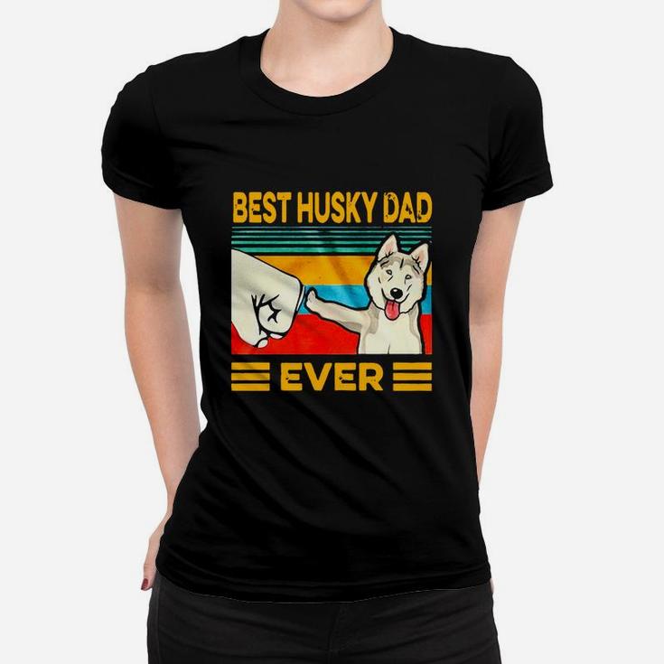 Official Best Husky Dad Ever Vintage Shirt Ladies Tee