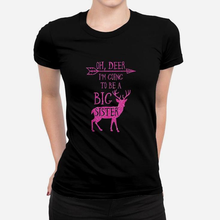 Oh Deer I Am Going To Be A Big Sister Ladies Tee