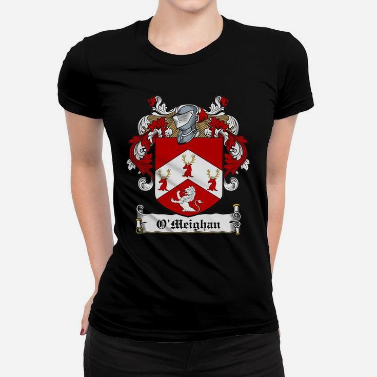 O'meighan Coat Of Arms Irish Family Crests Ladies Tee