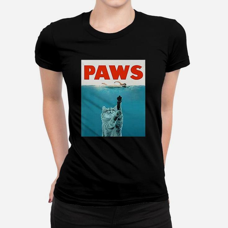 Paws Kitten Meow Parody Funny Ladies Tee