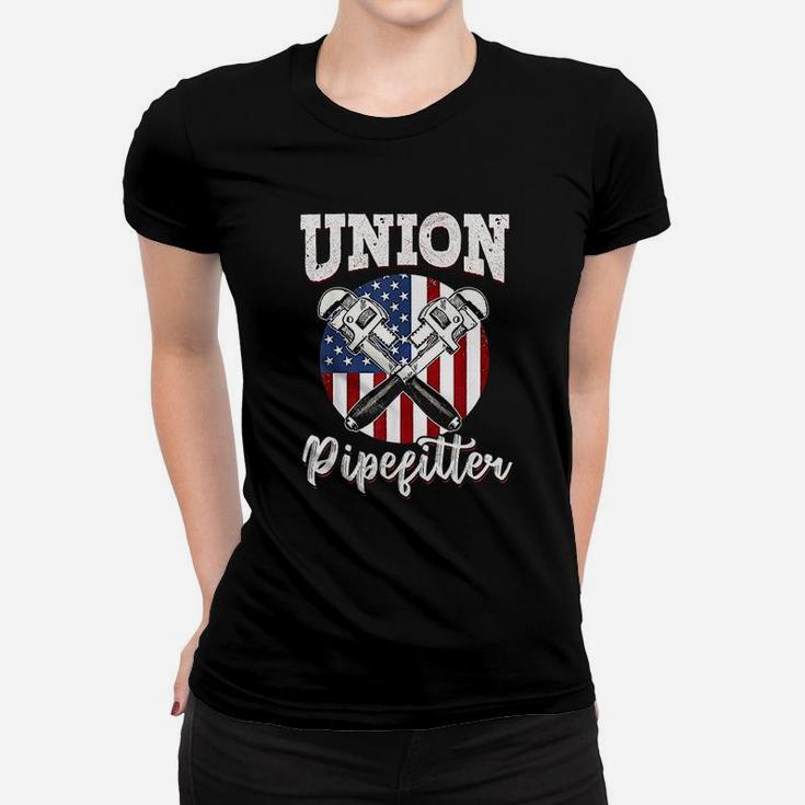 Pipefitter Gifts Funny Plumber Plumbing Union Pipefitter Ladies Tee