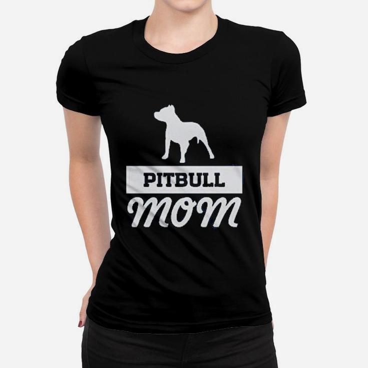 Pitbull Mom Dog Moms Ladies Tee