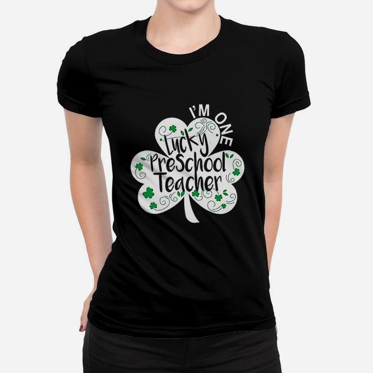 Preschool Teacher St Patricks Day Lucky Nursery Prek Ladies Tee