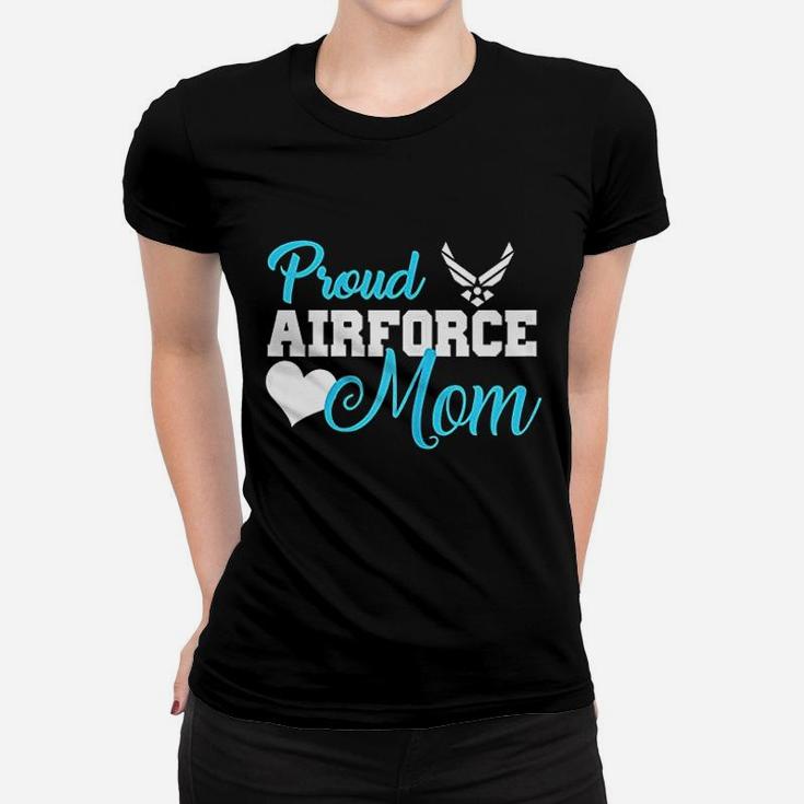 Proud Air Force Mom Heart Military Ladies Tee