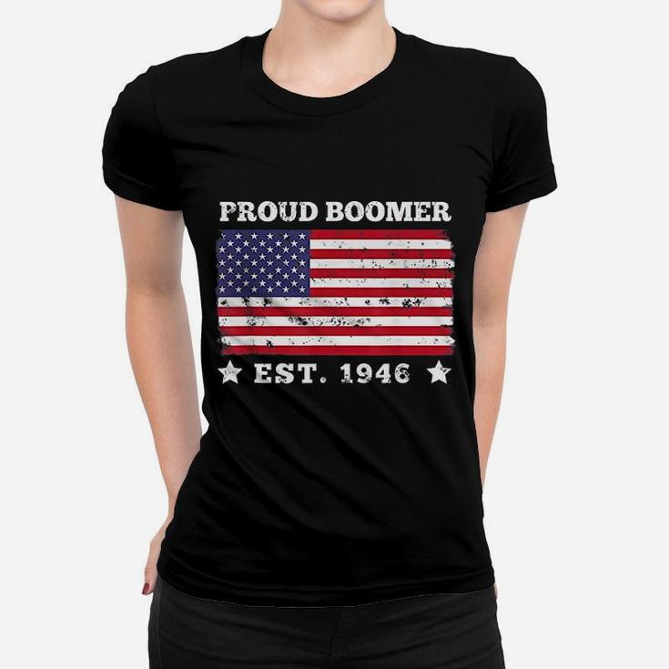 Proud Boomer Est 1946 Funny Gift Usa Patriotic Meme Gift Ladies Tee