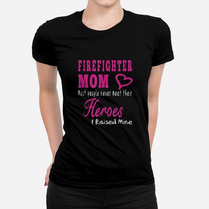 Proud Firefighter Mom Heroes Ladies Tee
