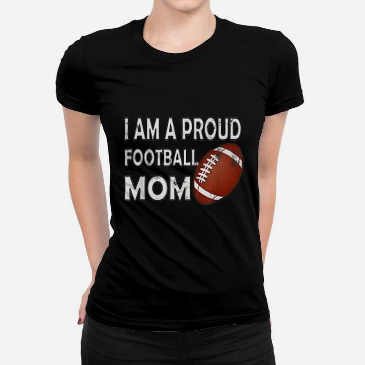 Proud Football Mom Cute Football Mother Ladies Tee