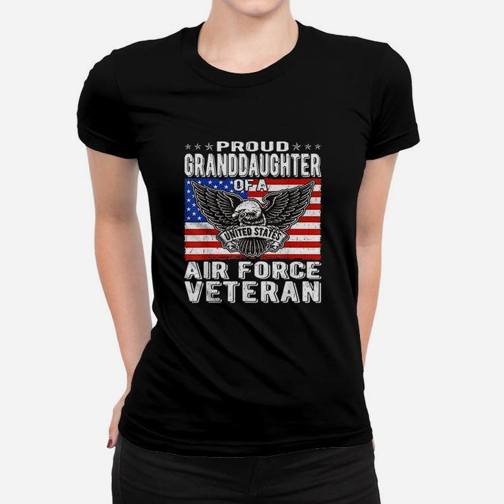 Proud Granddaughter Of A Us Air Force Veteran Military Gifts Ladies Tee