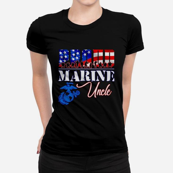 Proud Marine Uncle Patriotic Usa Military 2020 Ladies Tee