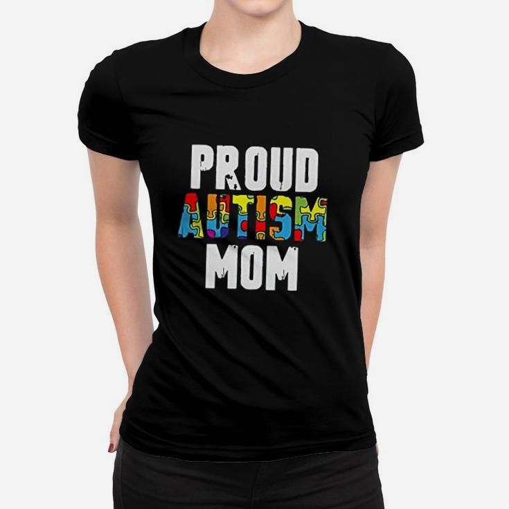 Proud Mom Off Shoulder Awareness Mom Gifts Ladies Tee