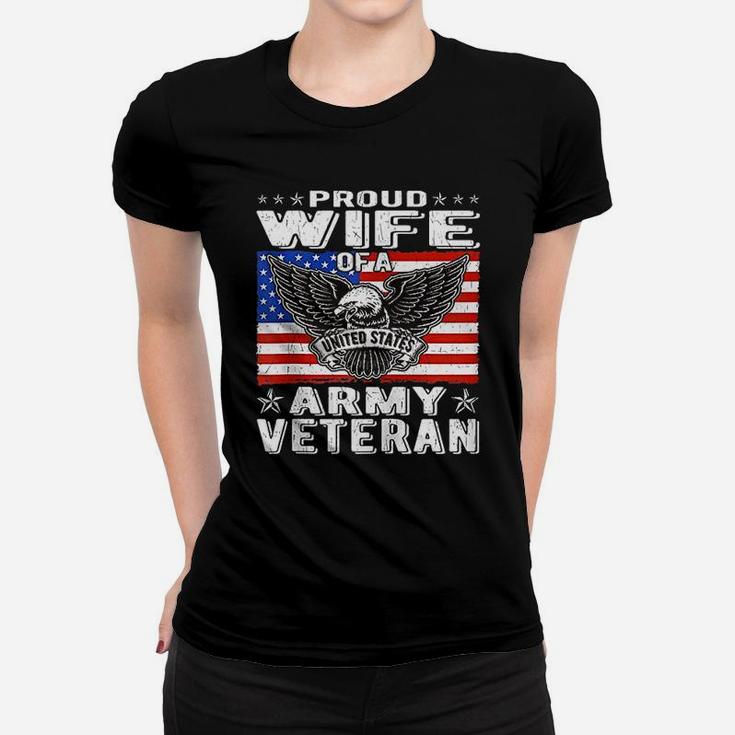 Proud Wife Of Us Army Veteran Ladies Tee