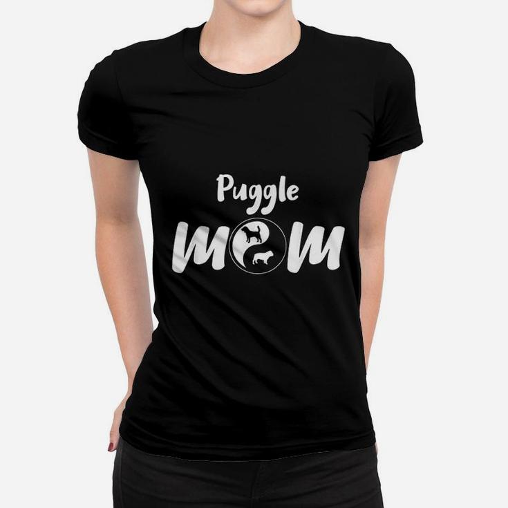 Puggle Mom Gifts Cross Breed Owners Pet Mum Puggle Dog Ladies Tee