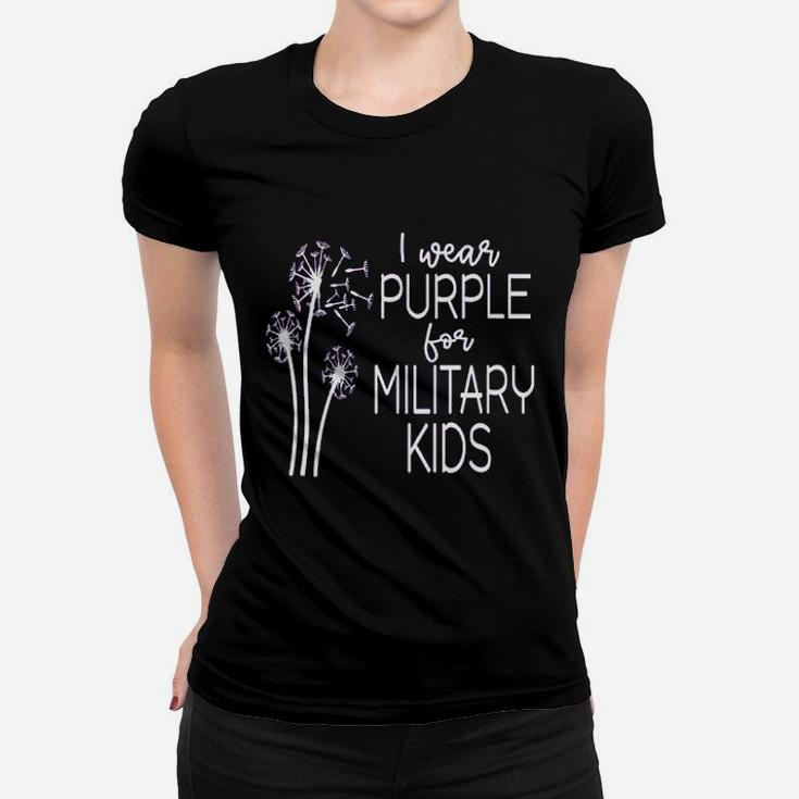 Purple Up In April Dandelion For Month Of The Military Ladies Tee