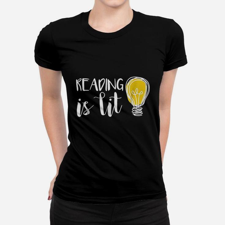 Reading Is Lit English Teacher For Bookworms Ladies Tee