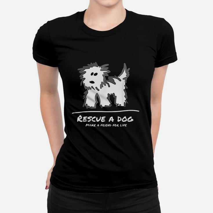 Rescue A Dog Dont Shop Adopt Animal Lover Ladies Tee