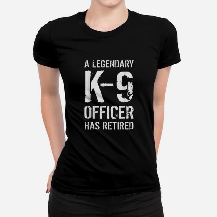 Retired K9 Officer Retirement Gift K9 Police Dog Handler Ladies Tee