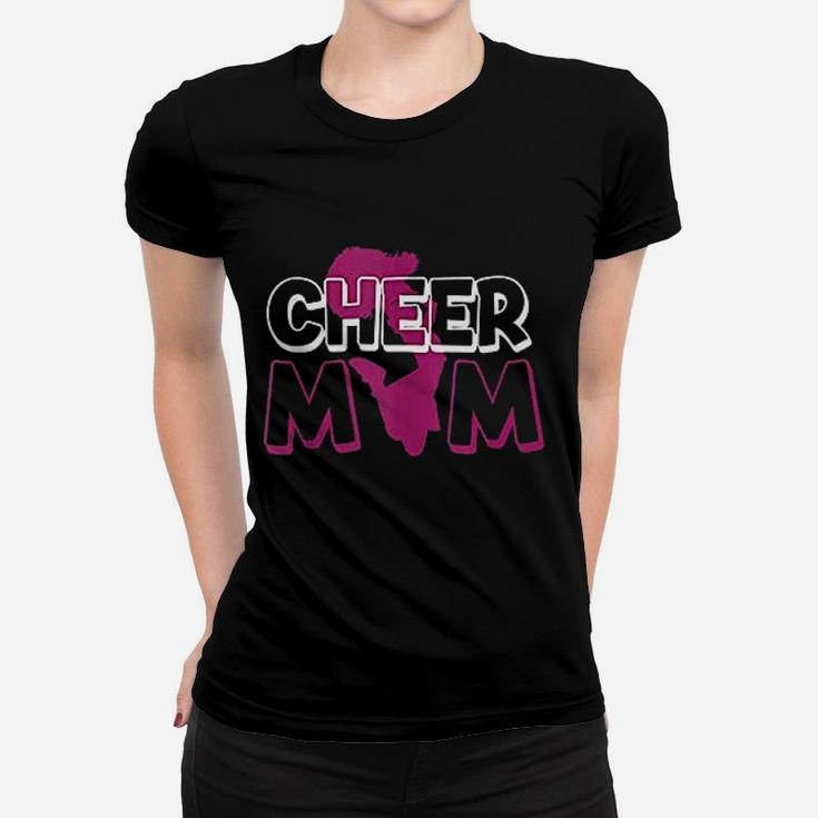 Retro Cheer Mama Cheerleader Mother Cheerleading Ladies Tee