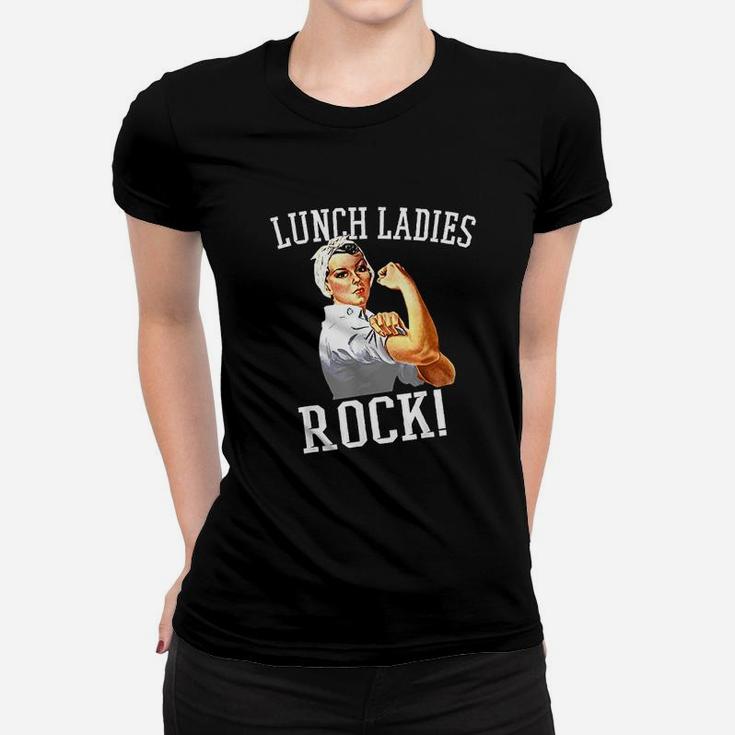 Retro Lunch Ladies Rock Cafeteria Worker Funny Lunch Lady Ladies Tee