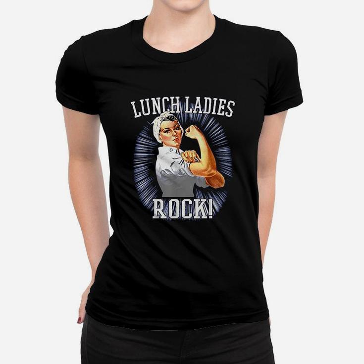 Retro Lunch Ladies Rock Cafeteria Worker Funny Lunch Lady Ladies Tee