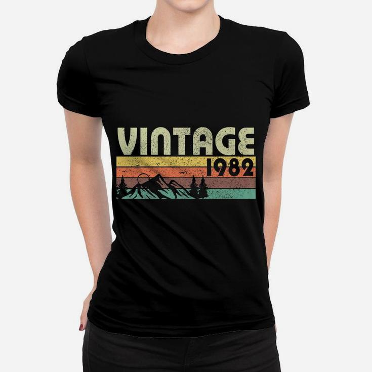 Retro Vintage 1982 Graphics 40th Birthday Gift Ladies Tee