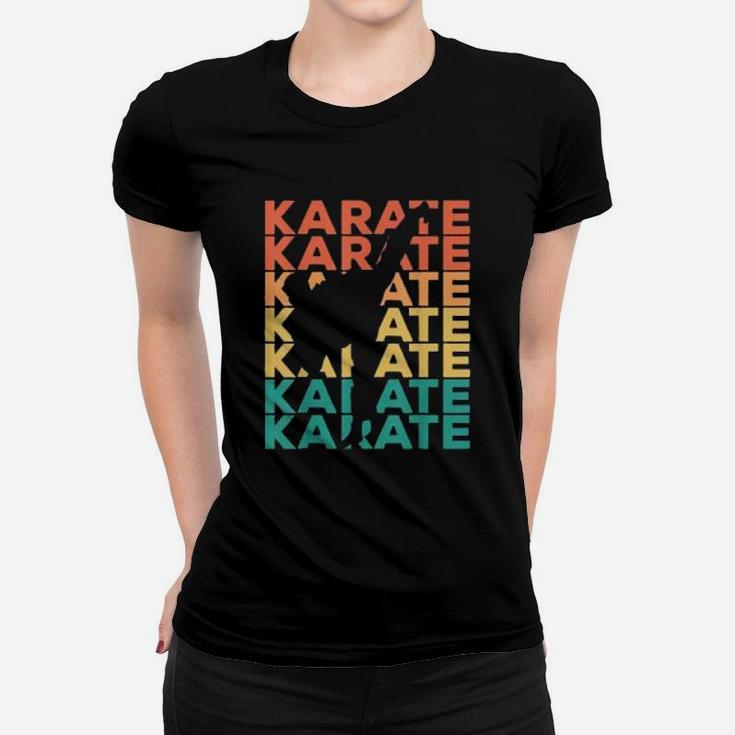 Retro Vintage Karate Gift For Karateka Ladies Tee