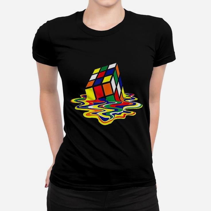 Rubic Rubix Rubik Magic Cube Awesome Graphic Ladies Tee