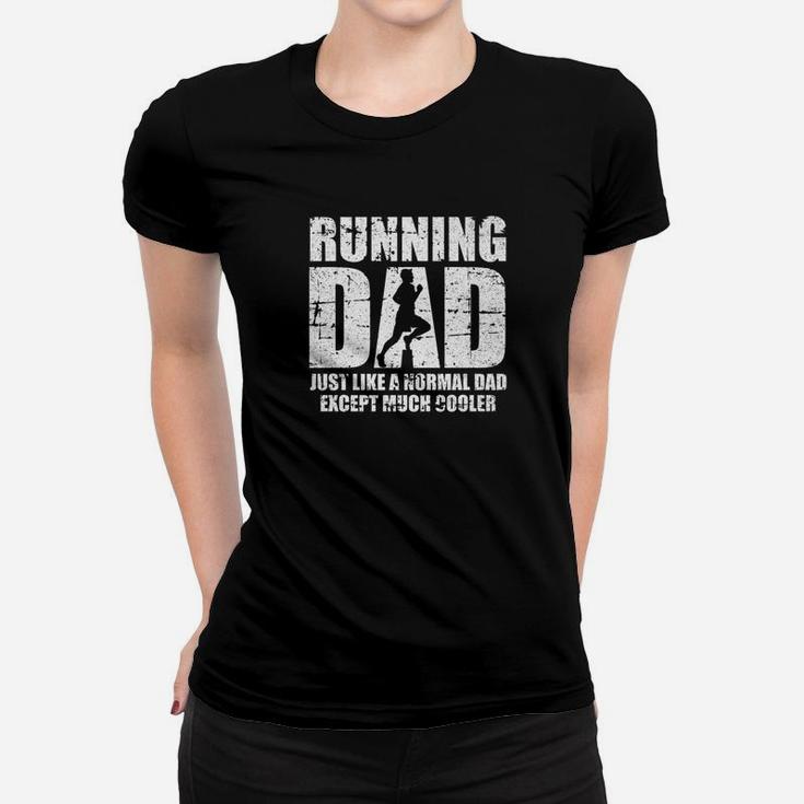 Running Dad Marathon Race Sport Daddy Father Papa Shirt Ladies Tee