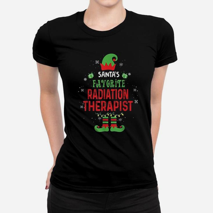 Santas Favorite Radiation Therapist Funny Christmas Gifts Ladies Tee